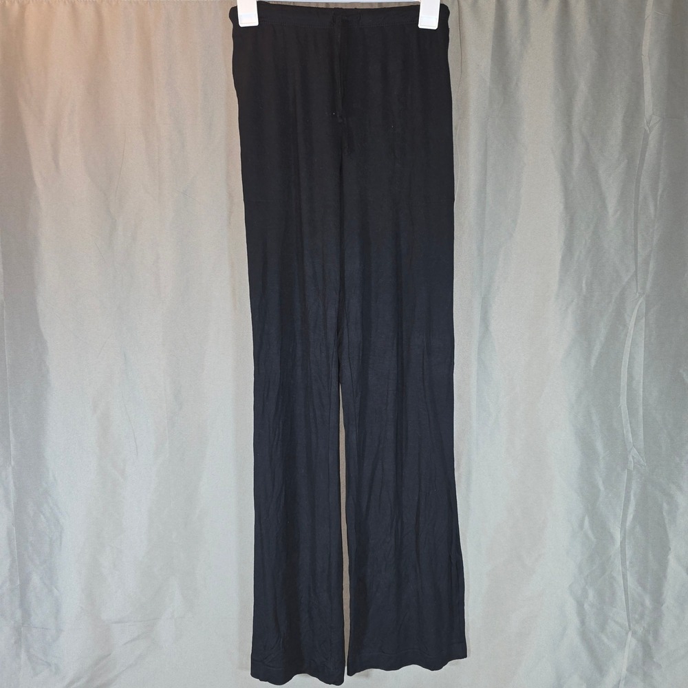Auden Womens Cloud Knit Pajama Pants Black Wide Leg Sleep Lounge M K86W2L